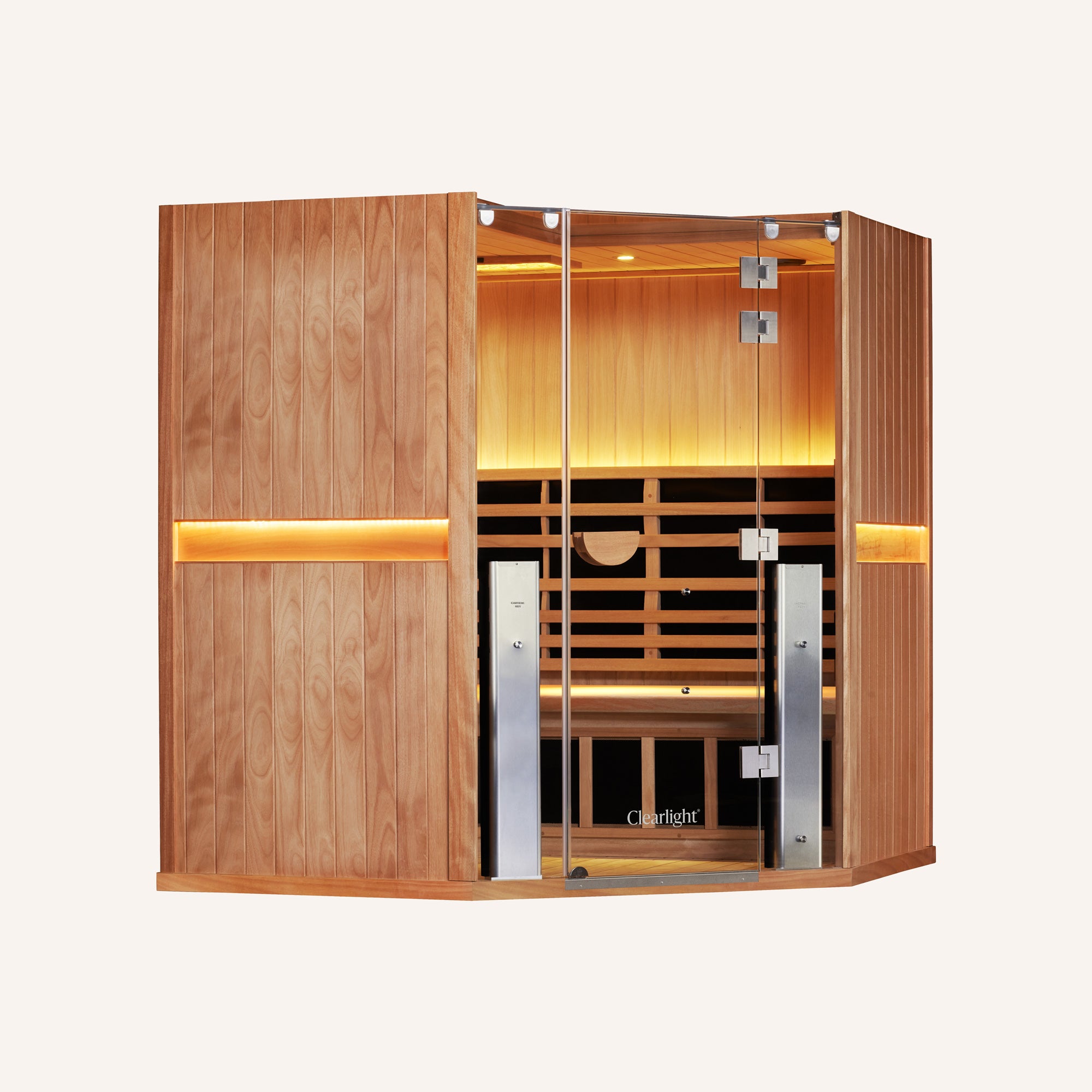 Sanctuary Corner 4 Person Sauna | Okoume Pro | EU Plug
