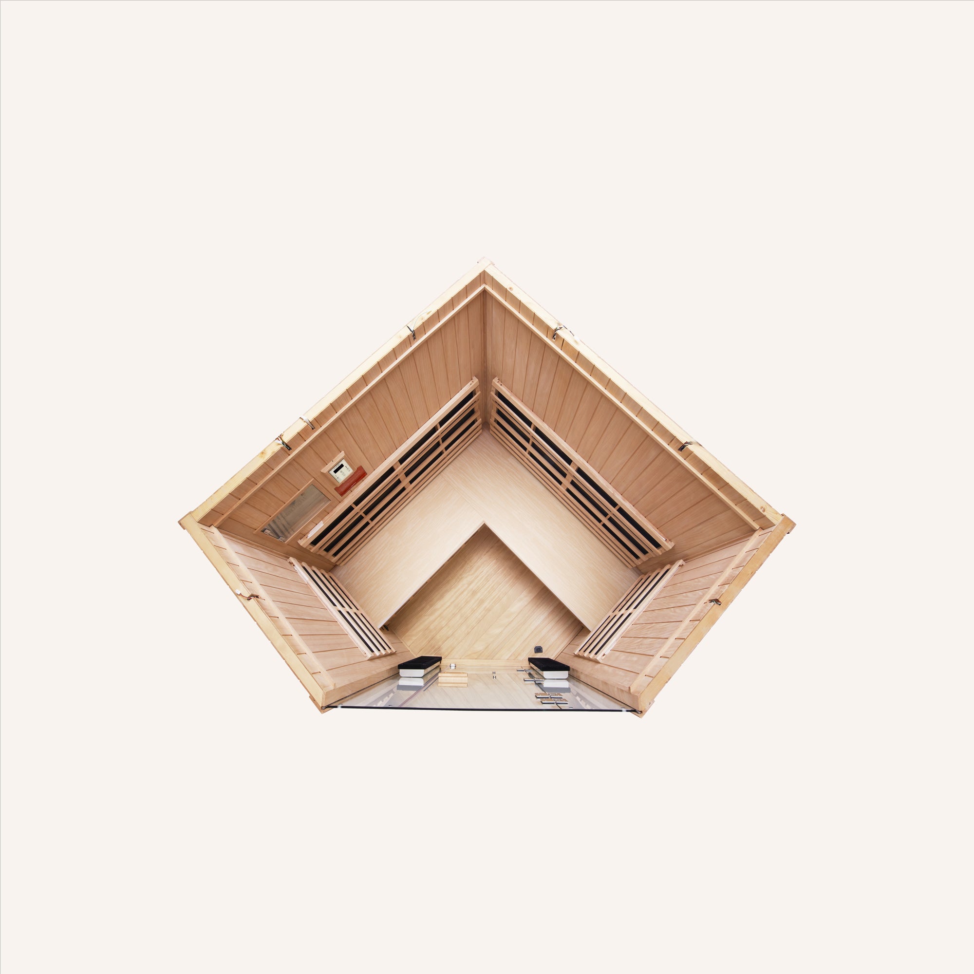 Sanctuary Corner 4 Person Sauna | Okoume Pro | EU Plug