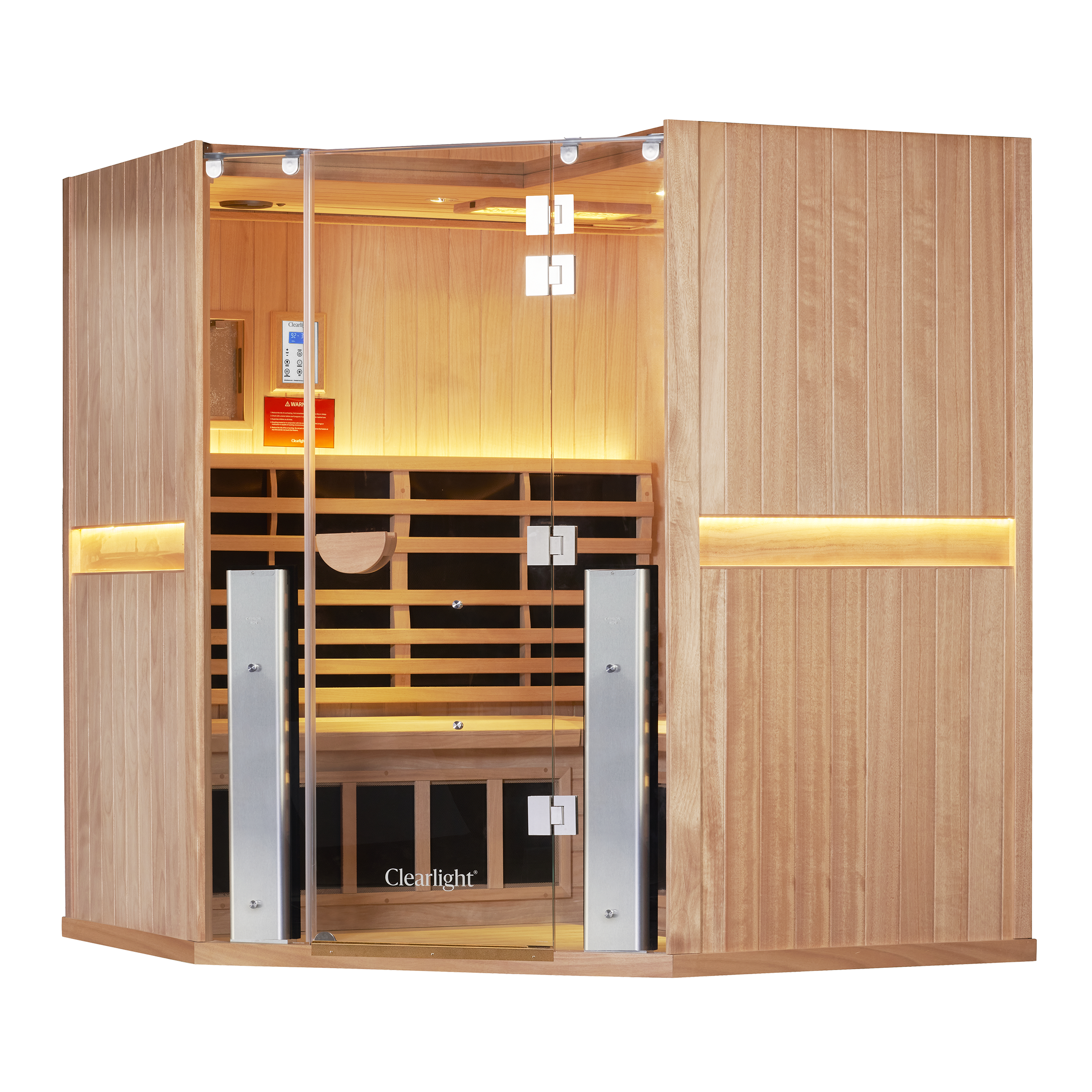 Sanctuary Corner 4 Person Sauna | Okoume Pro | EU Plug