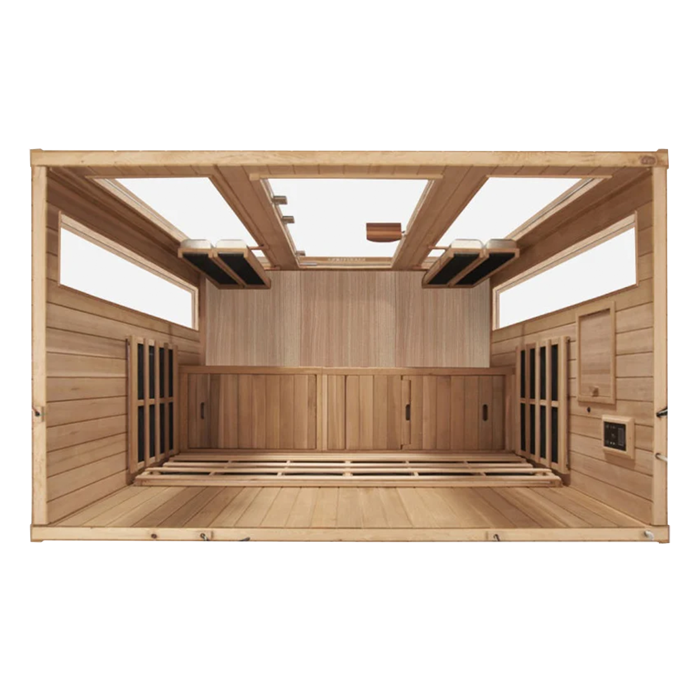 Sanctuary Outdoor 5-Person Sauna | Okoume | EU Plug
