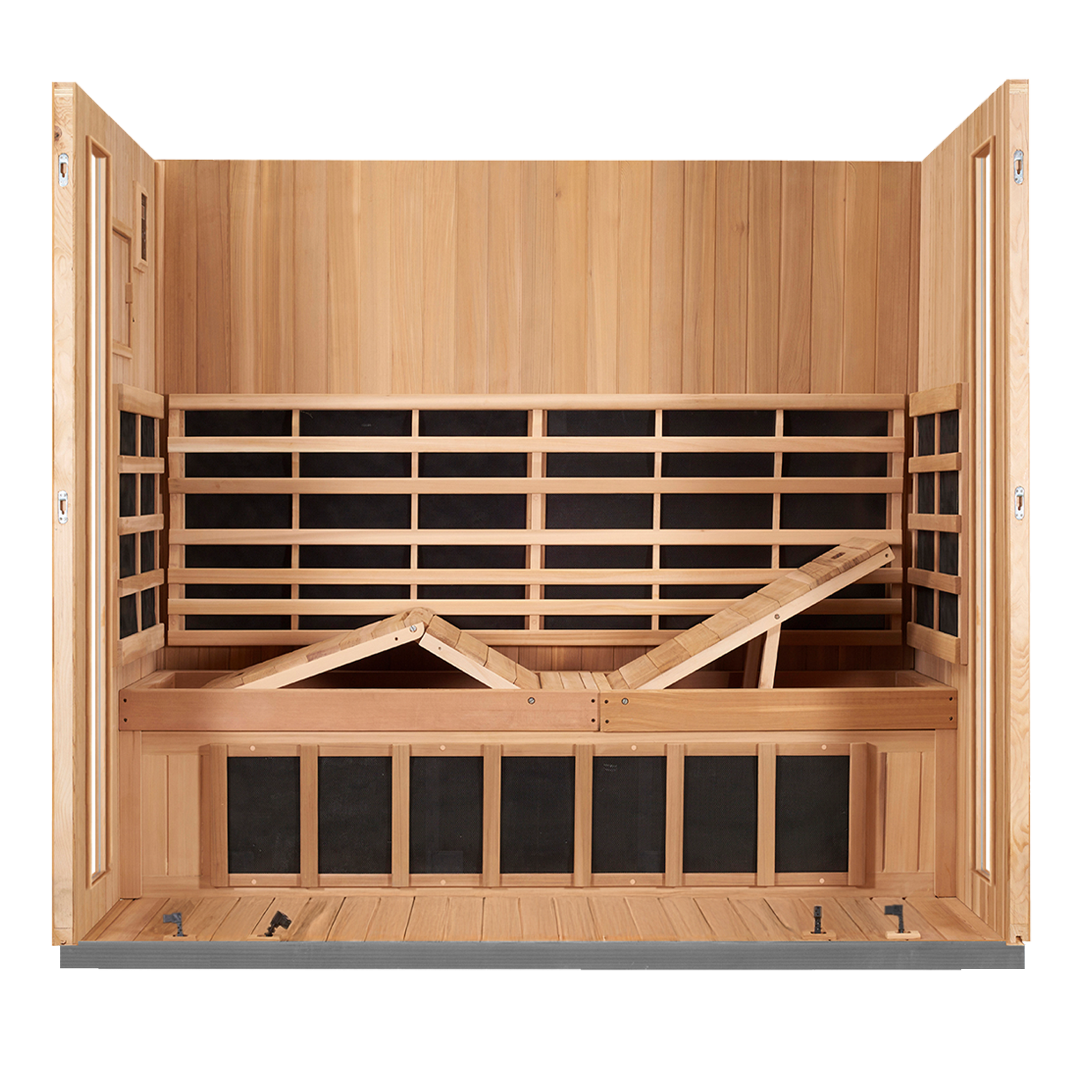 Sanctuary Outdoor 5-Person Sauna | Okoume | EU Plug