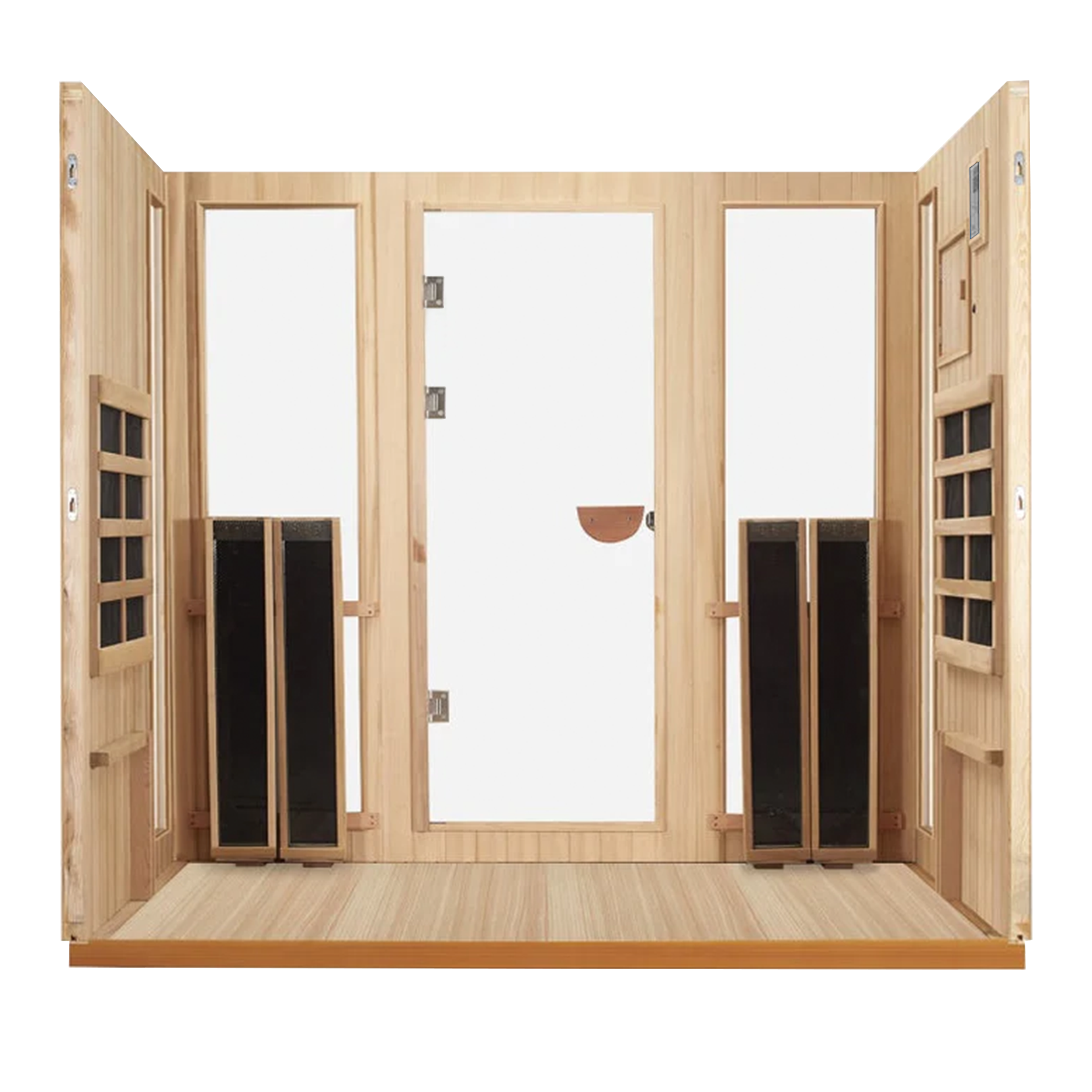 Sanctuary Outdoor 5-Person Sauna | Okoume | EU Plug
