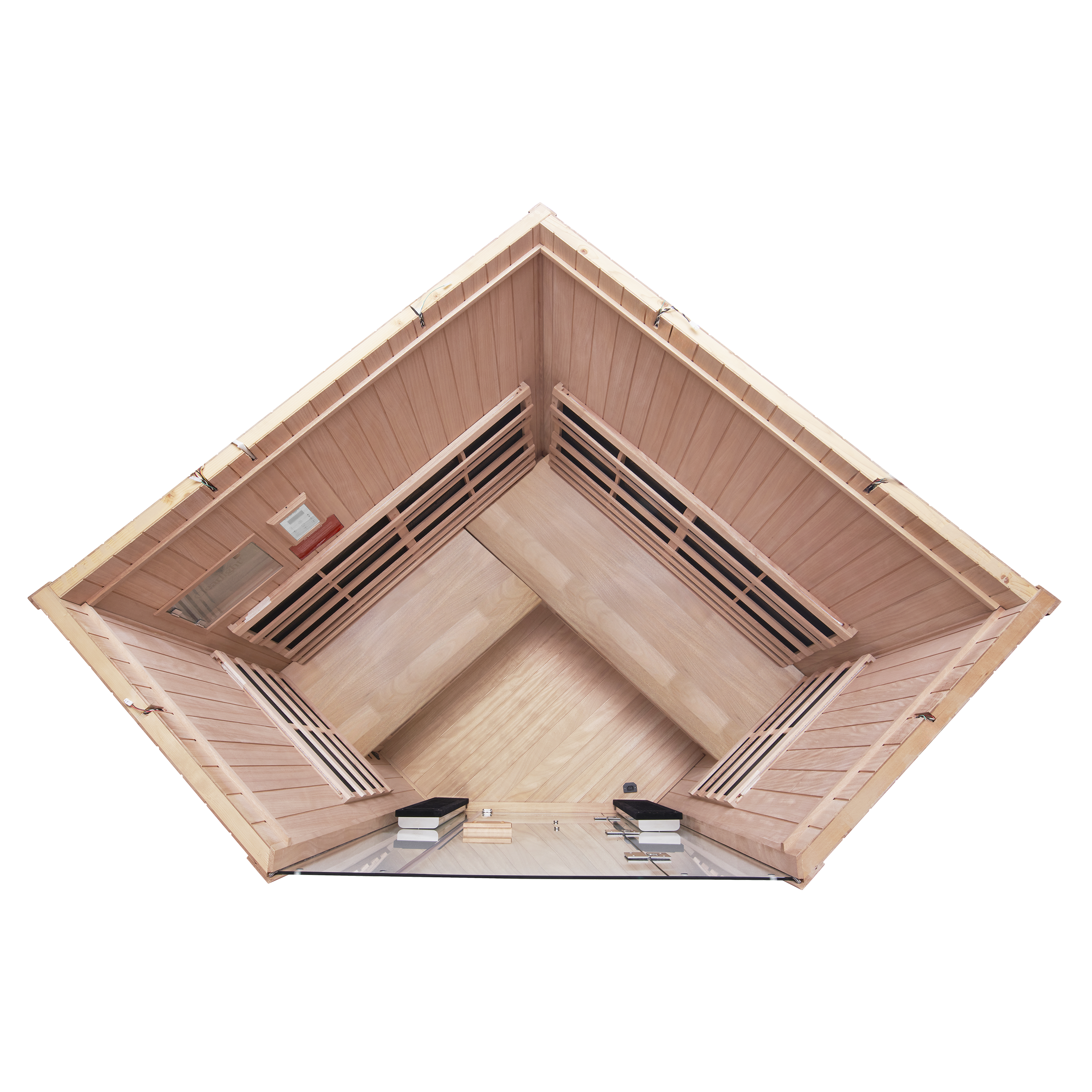 Sanctuary Corner 4 Person Sauna | Okoume Pro | EU Plug