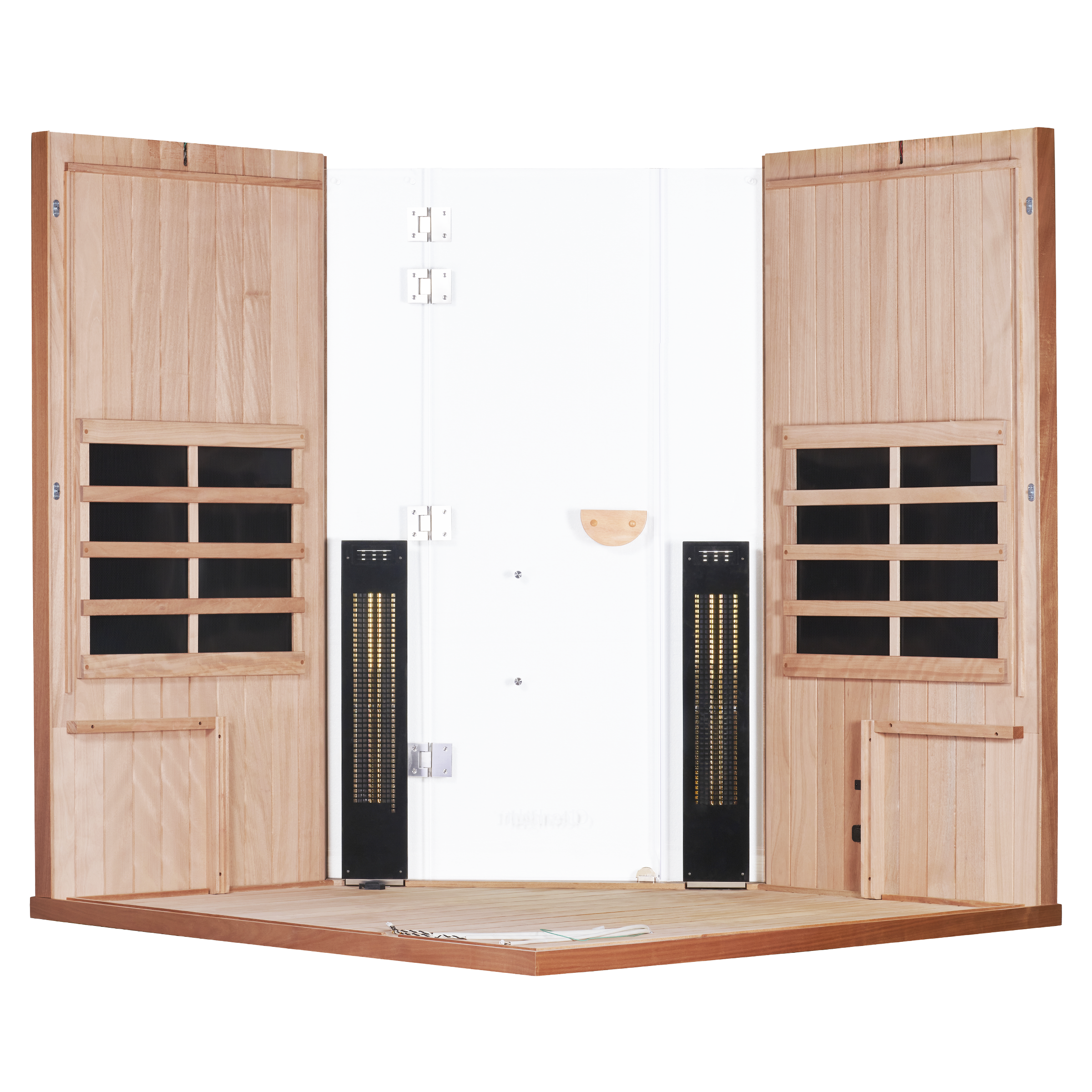 Sanctuary Corner 4 Person Sauna | Okoume Pro | EU Plug