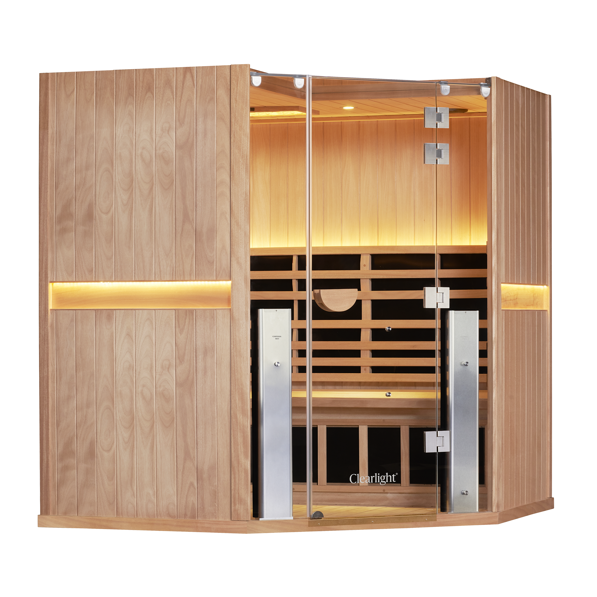 Sanctuary Corner 4 Person Sauna | Okoume Pro | EU Plug