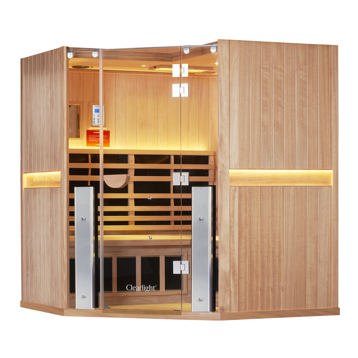 Sanctuary Corner 4 Person Sauna | Okoume Pro | EU Plug
