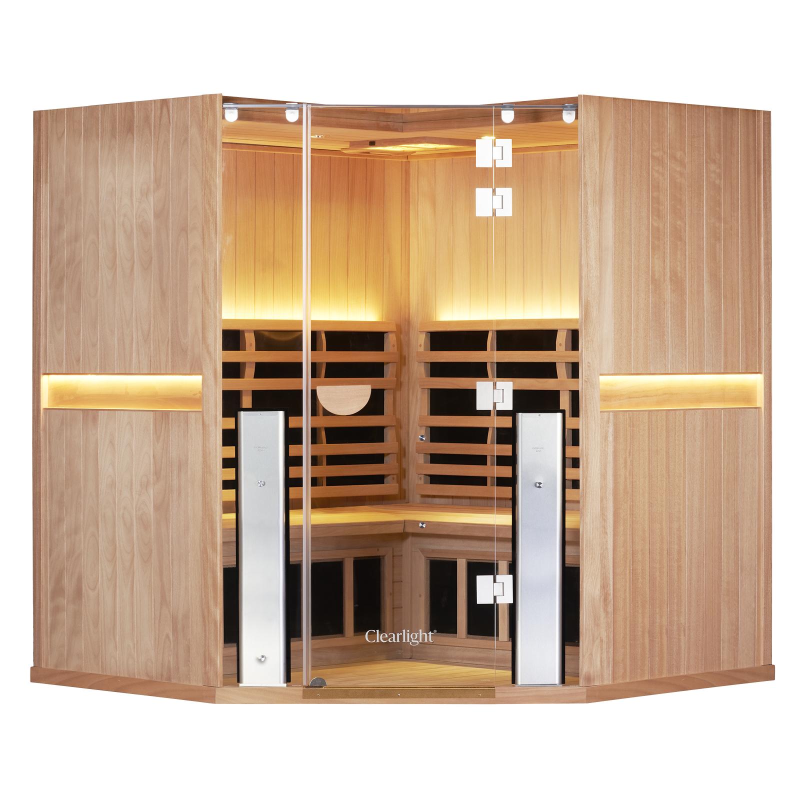 Sanctuary Corner 4 Person Sauna | Okoume Pro | EU Plug