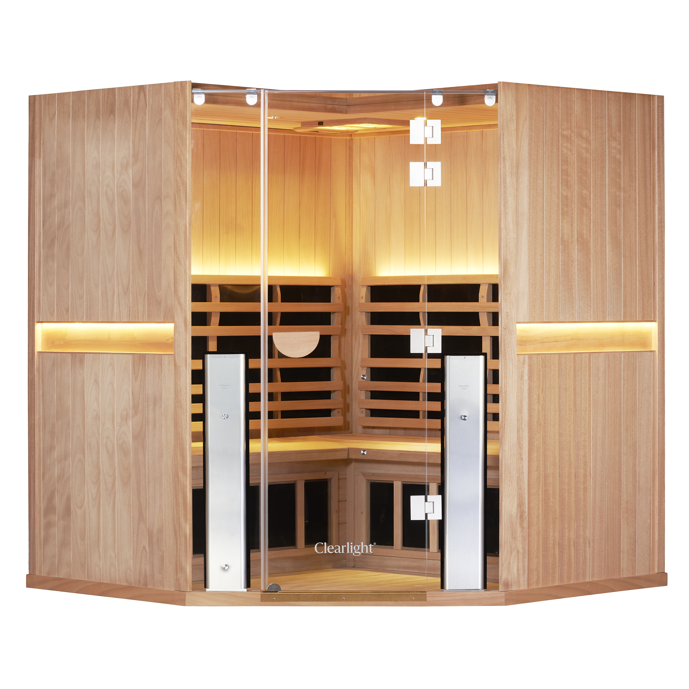 Sanctuary Corner 4 Person Sauna | Okoume Pro | EU Plug