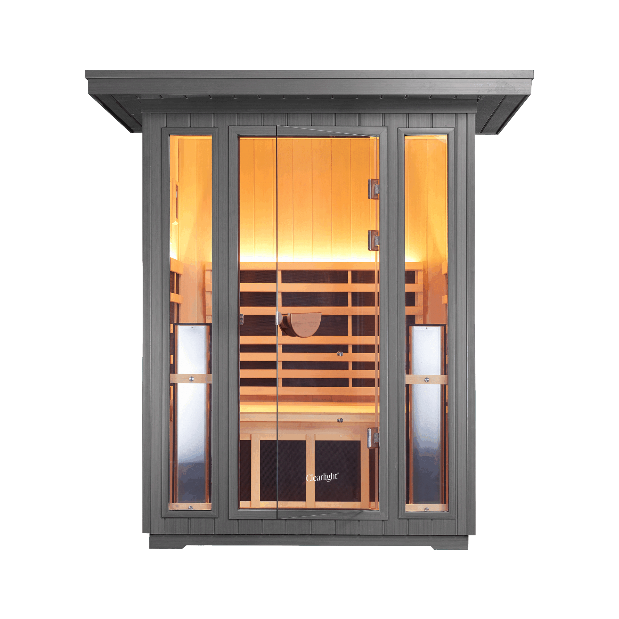 Sanctuary Outdoor 2 Person Sauna | Okoume | EU Plug