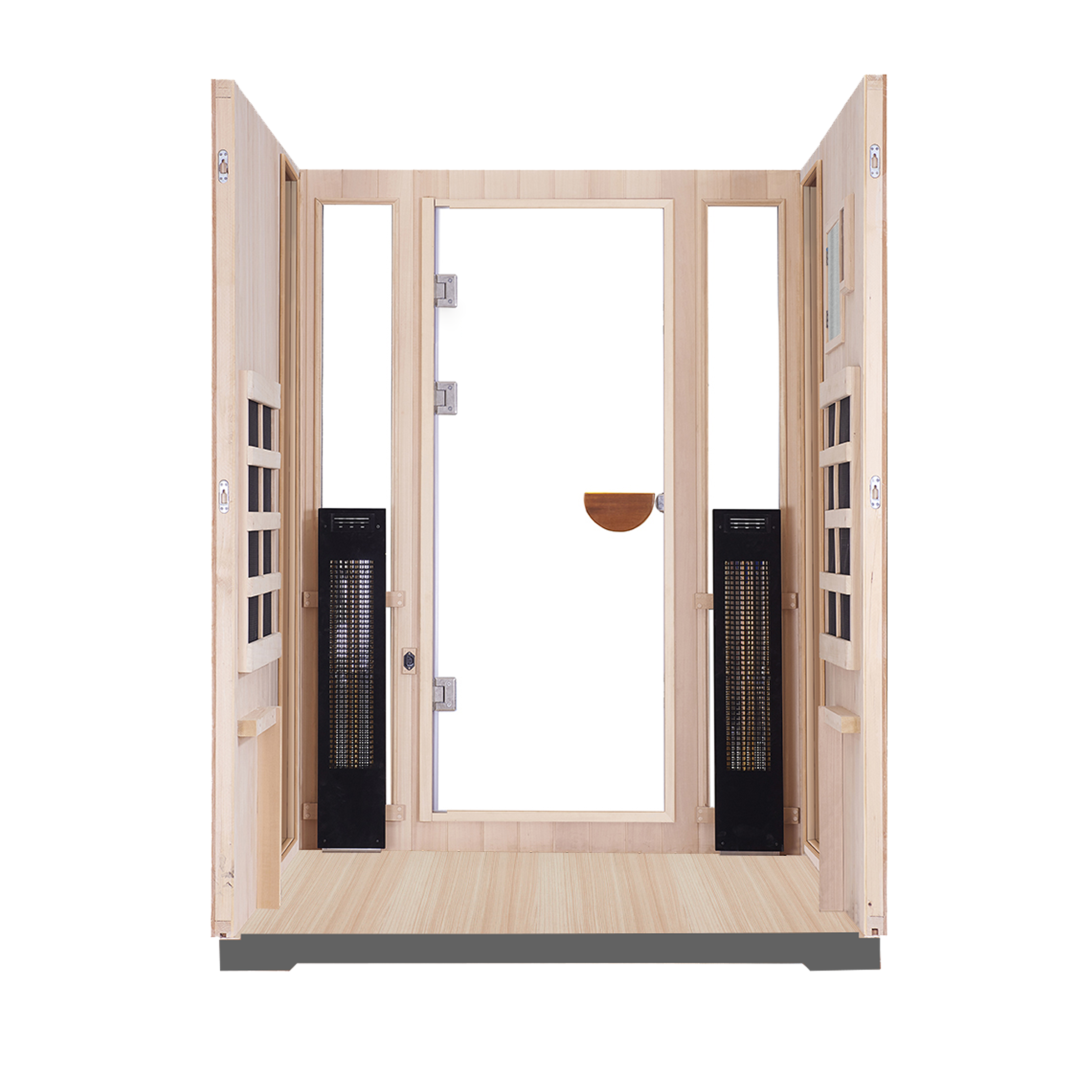 Sanctuary Outdoor 2 Person Sauna | Okoume | EU Plug