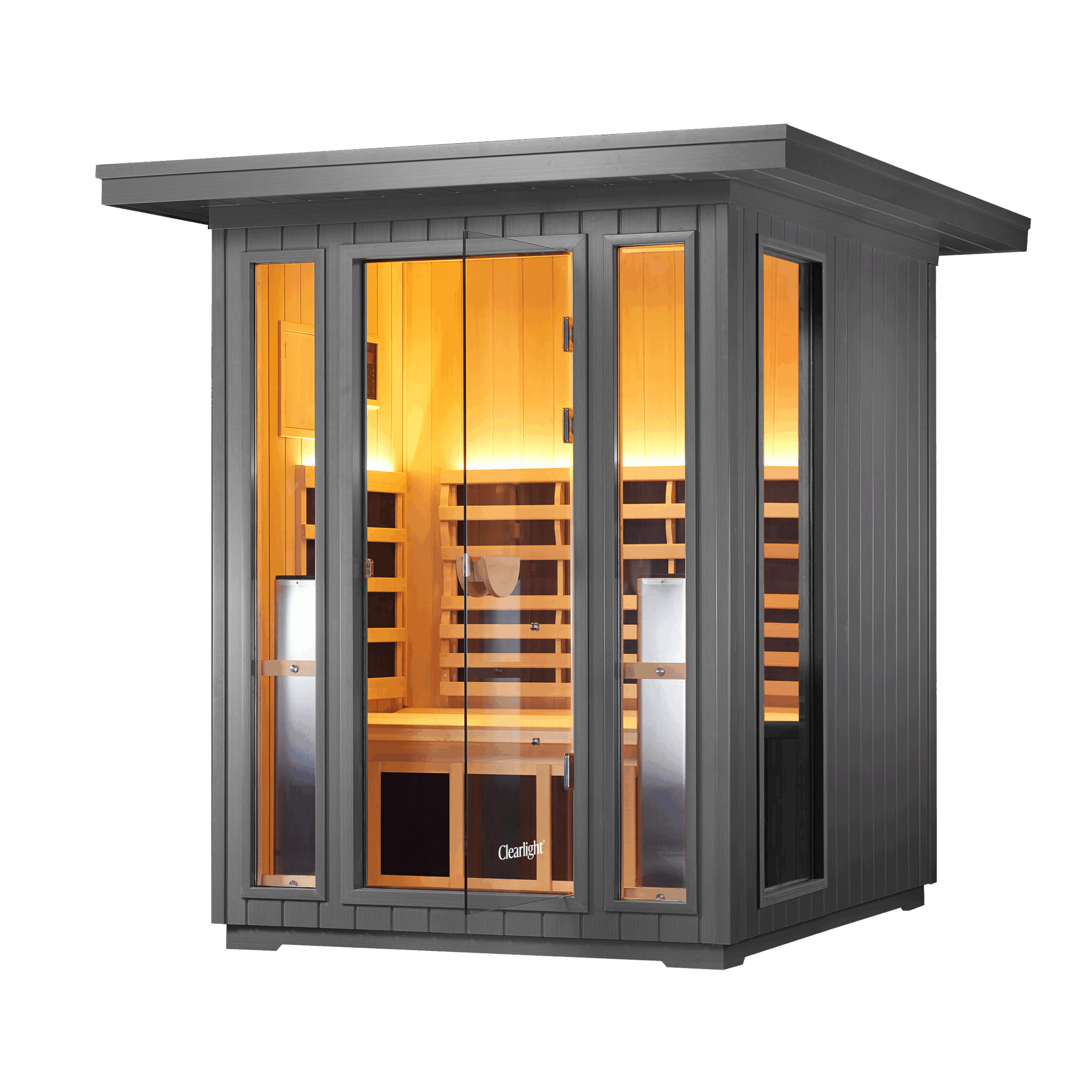 Sanctuary Outdoor 2 Person Sauna | Okoume | EU Plug