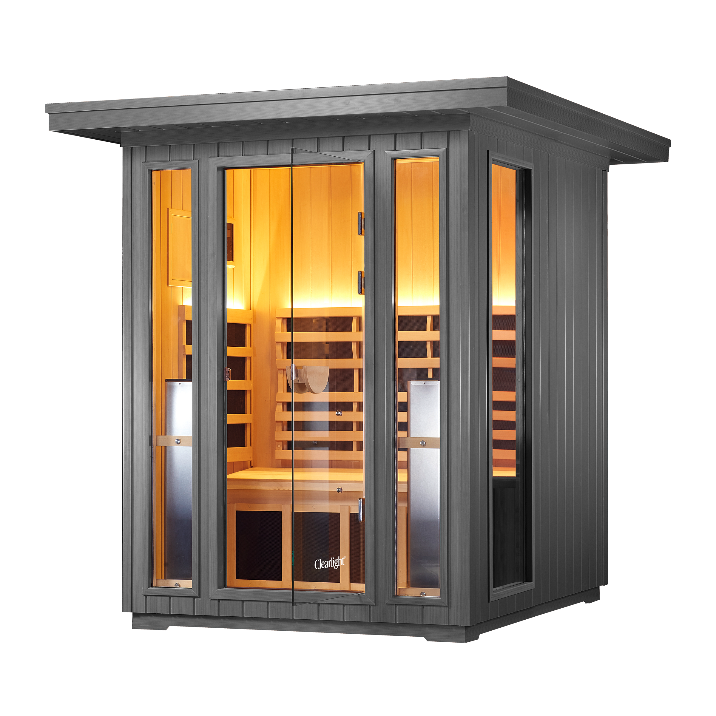 Sanctuary Outdoor 2 Person Sauna | Okoume | EU Plug