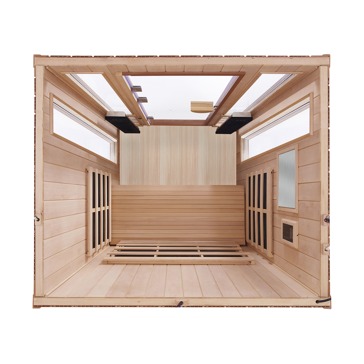 Sanctuary Outdoor 2 Person Sauna | Okoume | EU Plug