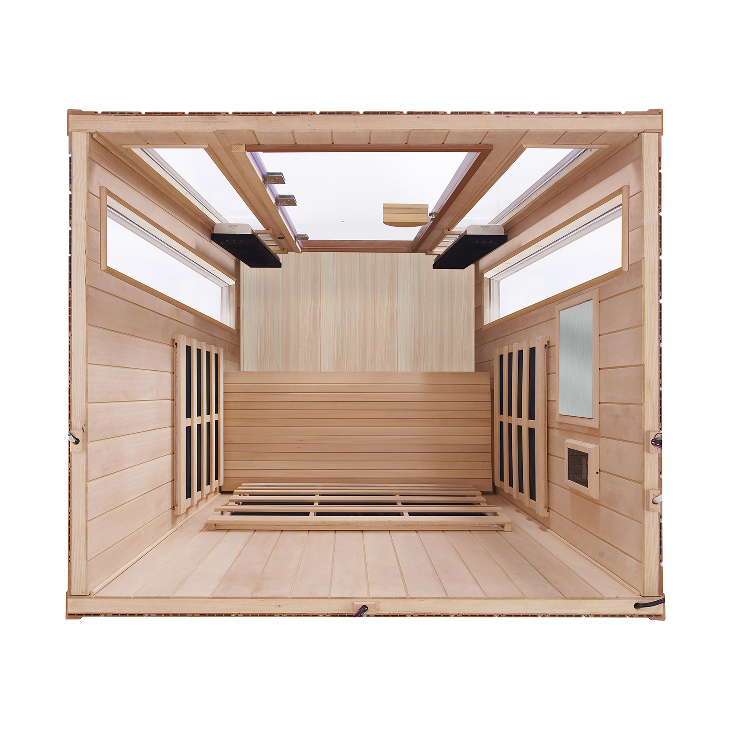 Sanctuary Outdoor 2 Person Sauna | Okoume | EU Plug