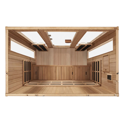 Sanctuary Outdoor 5-Person Sauna | Okoume | EU Plug