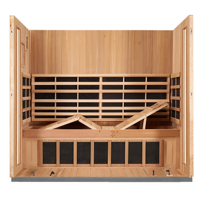 Sanctuary Outdoor 5-Person Sauna | Okoume | EU Plug