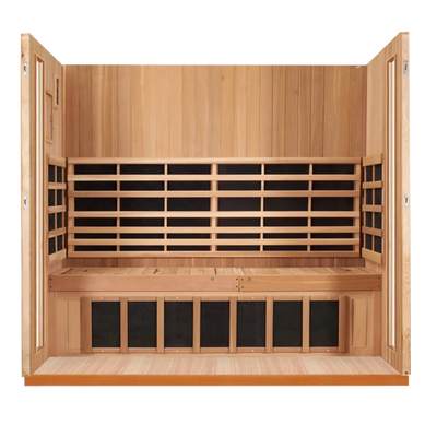 Sanctuary Outdoor 5-Person Sauna | Okoume | EU Plug