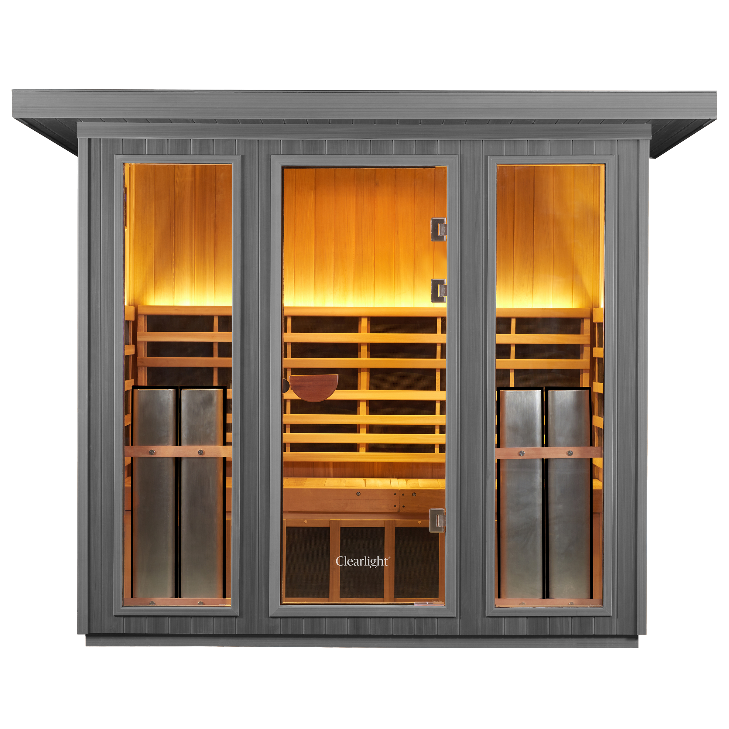Sanctuary Outdoor 5 Person Sauna | Okoume | EU Plug