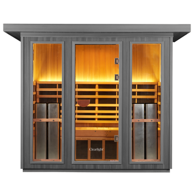 Sanctuary Outdoor 5-Person Sauna | Okoume | EU Plug