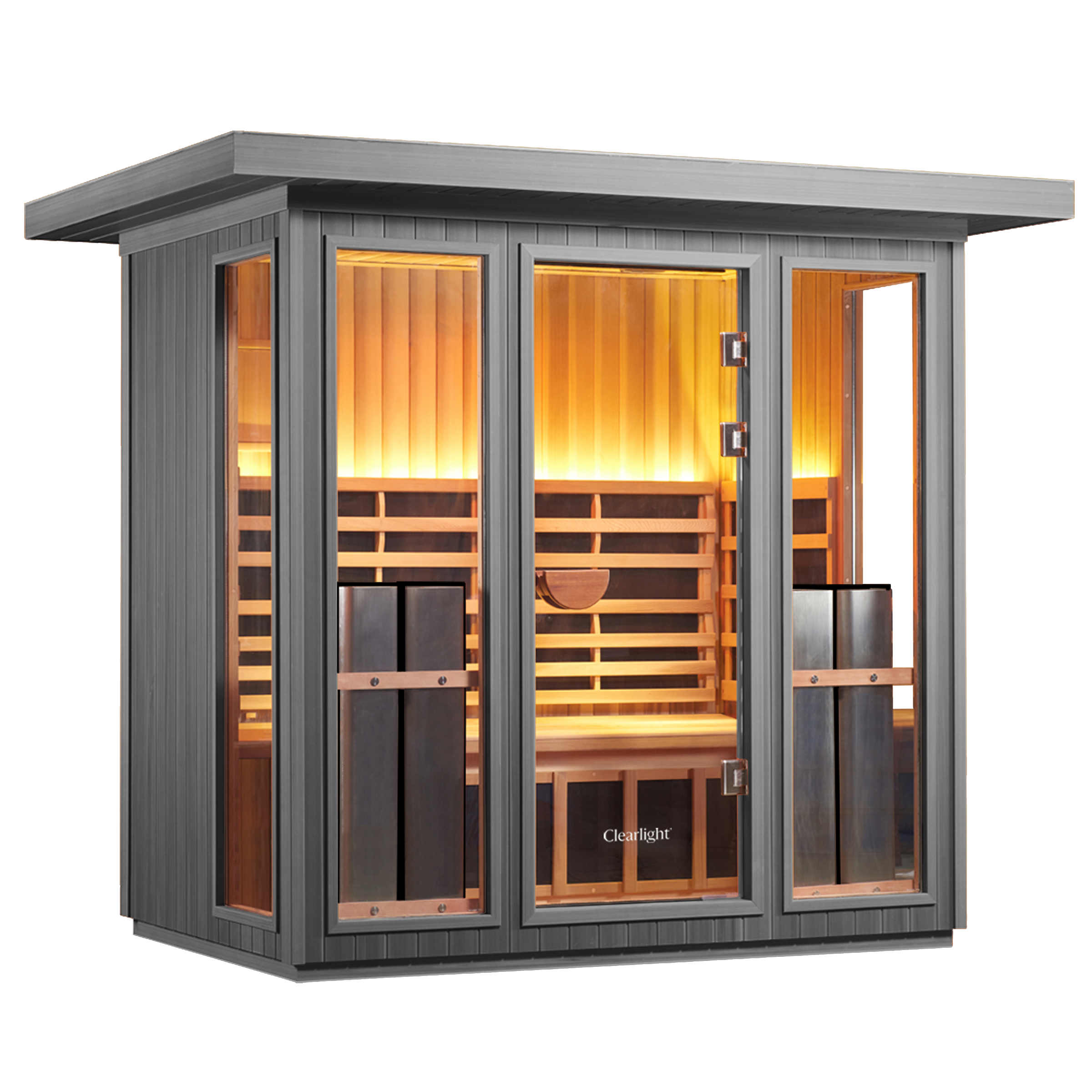 Sanctuary Outdoor 5 Person Sauna | Okoume | EU Plug