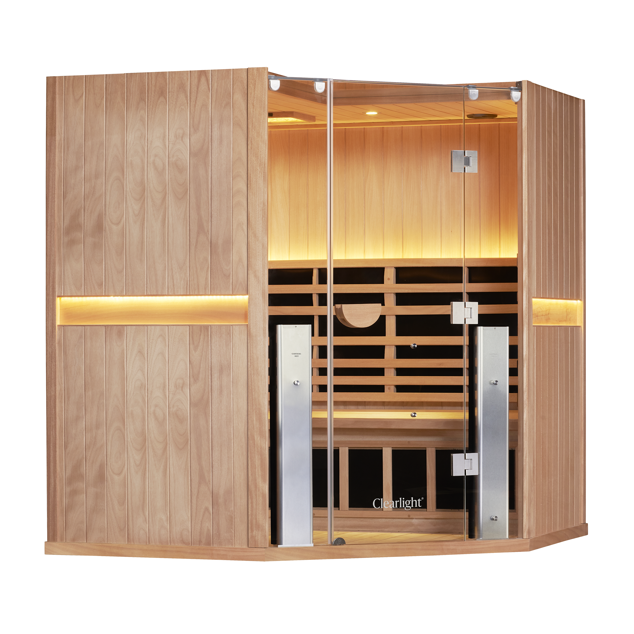Sanctuary Corner 4 Person Sauna | Okoume Pro | EU Plug