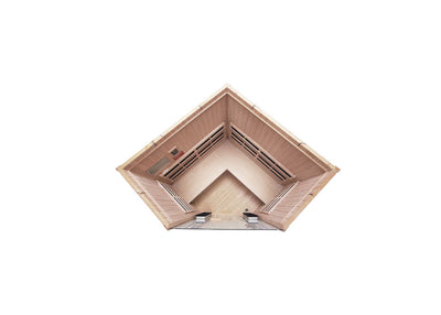 Sanctuary Corner 4 Person Sauna | Okoume Pro | EU Plug