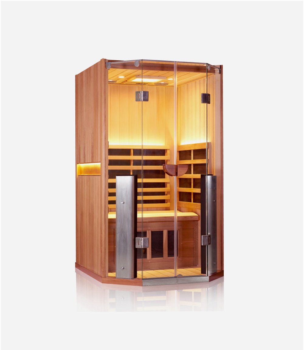 Santuário Sauna para 1 pessoa | Okoume | EU Plug