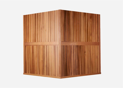 Sanctuary Corner 4 Person Sauna | Okoume Pro | EU Plug